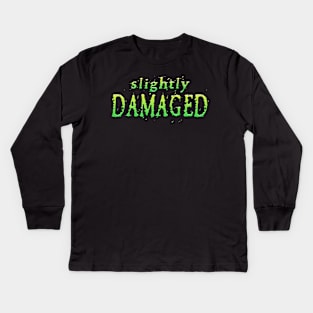 Slightly Damaged Green Kids Long Sleeve T-Shirt